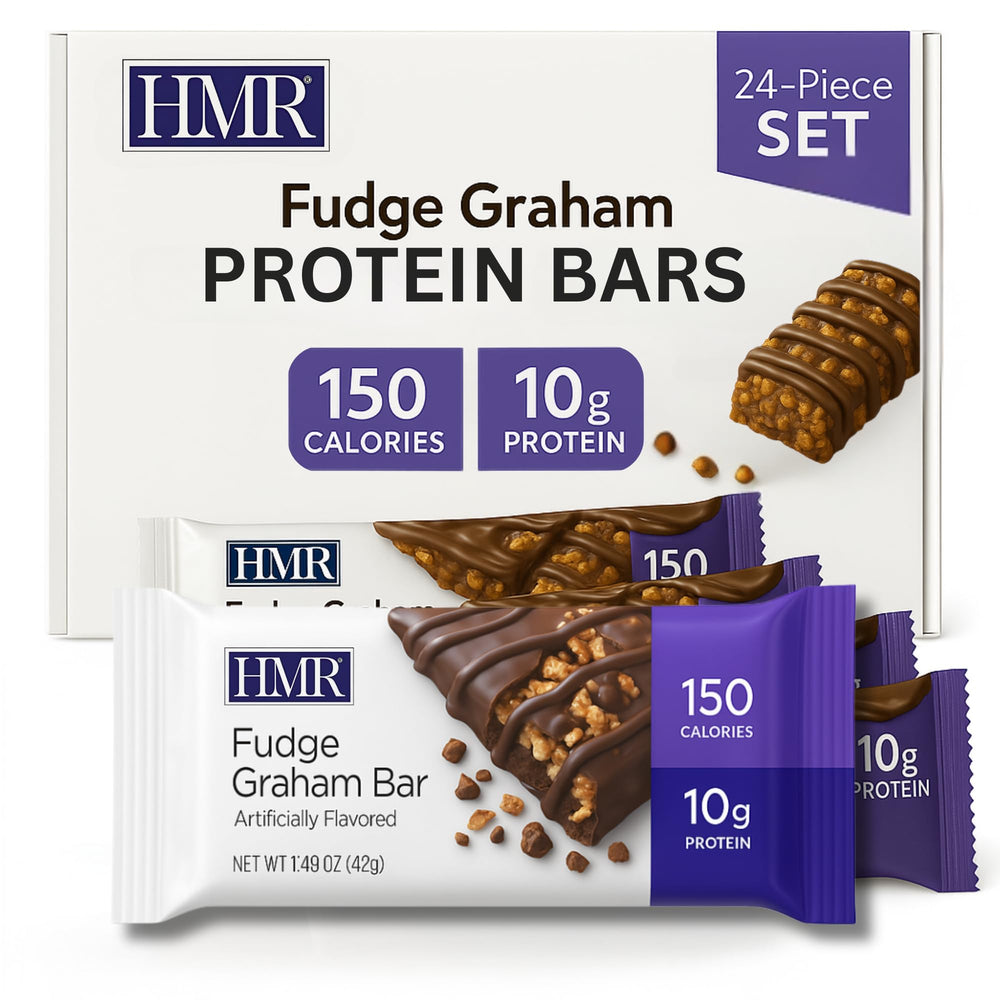 HMR Fudge Graham Protein Bar packaging for convenient on-the-go snacking