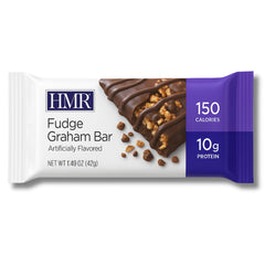 Unwrapped HMR Fudge Graham Bar ready for quick energy