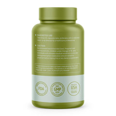 HMS Nutrition bottle back shows NSF certified quality and ingredients.