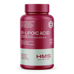 HMS Nutrition Stabilized R-Lipoic Acid 300mg bottle supports daily antioxidant-friendly use.