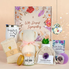 HN HAIINAA lavender candle in sympathy basket for calming ambiance and reflection.