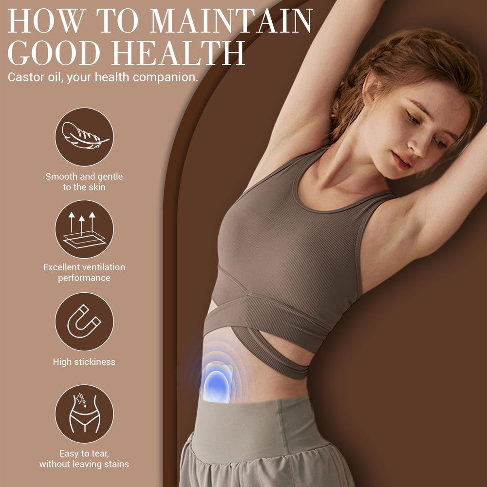 HNMTWQ disposable patches applied to the navel with leak-proof design.