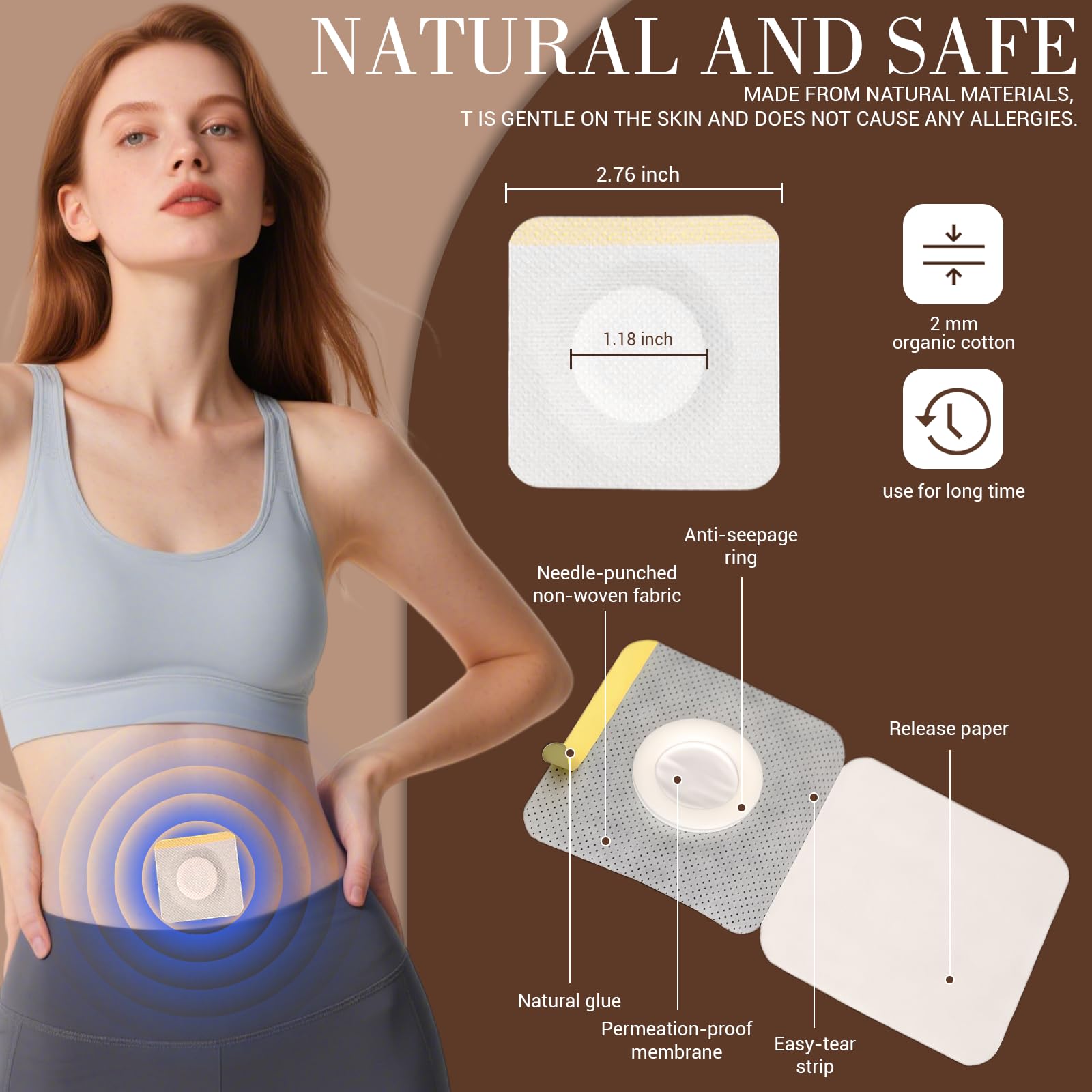 HNMTWQ hypoallergenic fabric provides gentle wear.