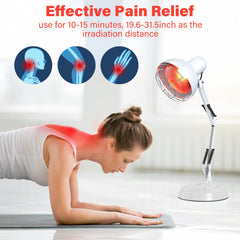 Hoakya infrared therapy bulb blends 660nm red and 850nm infrared for deeper warmth.