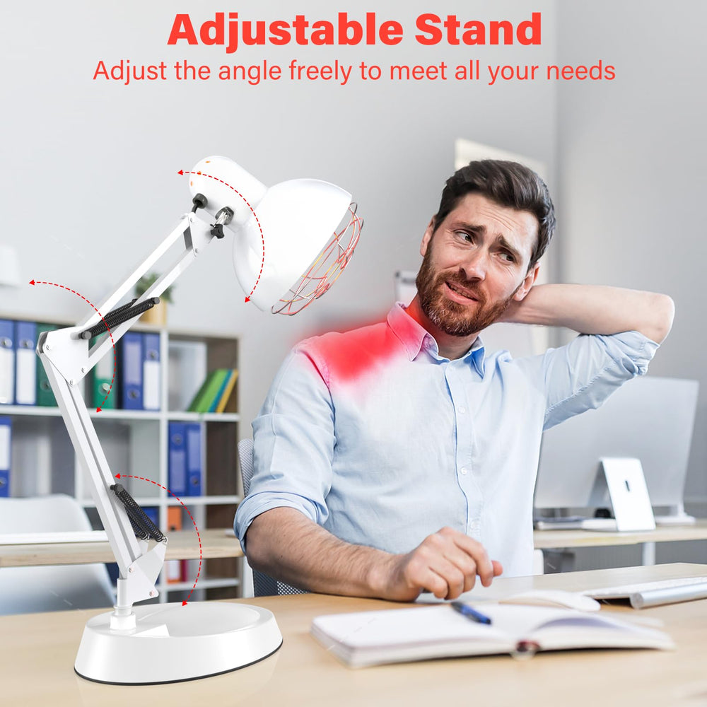 Hoakya infrared lamp supports daily 5–20 minute self-therapy sessions.