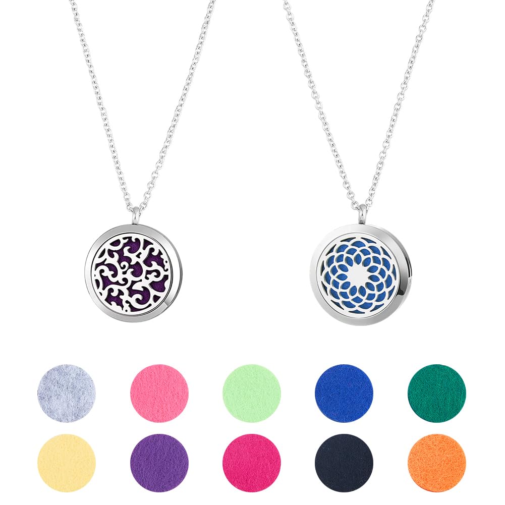Hobbspring diffuser pendant with lotus and clouds motif for aromatherapy on the go