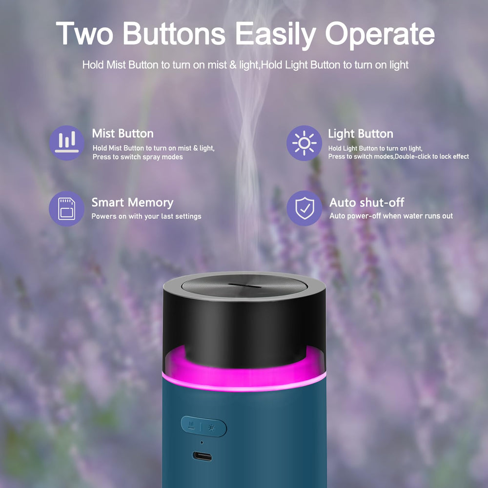 HODEMI diffuser demonstrates car auto mode for on-the-go use