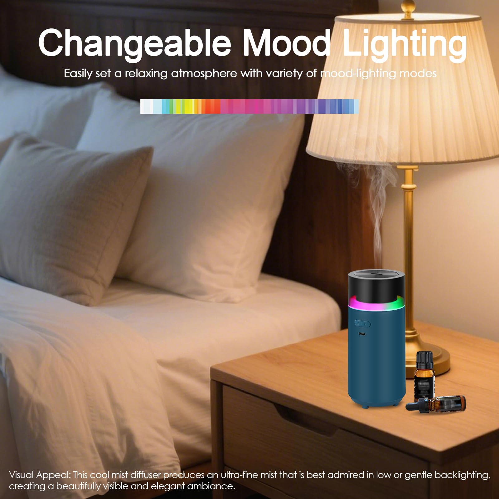 HODEMI diffuser package includes diffuser, USB-C cable, manual