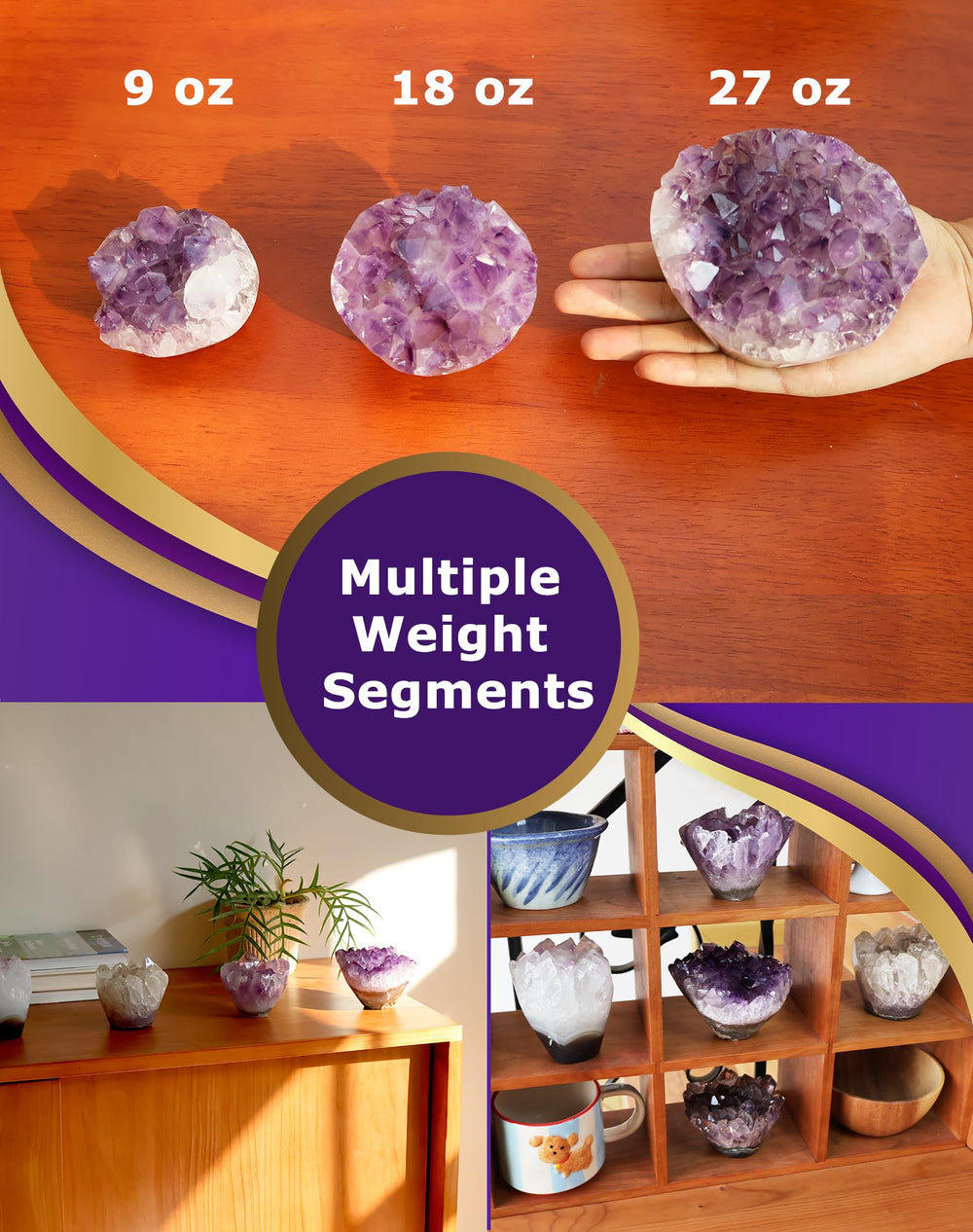 HoHpHq large quartz stone held in hand suggests tactile calm and decorative versatility