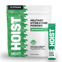 HOIST electrolyte stick dissolving in water for quick hydration during workouts.