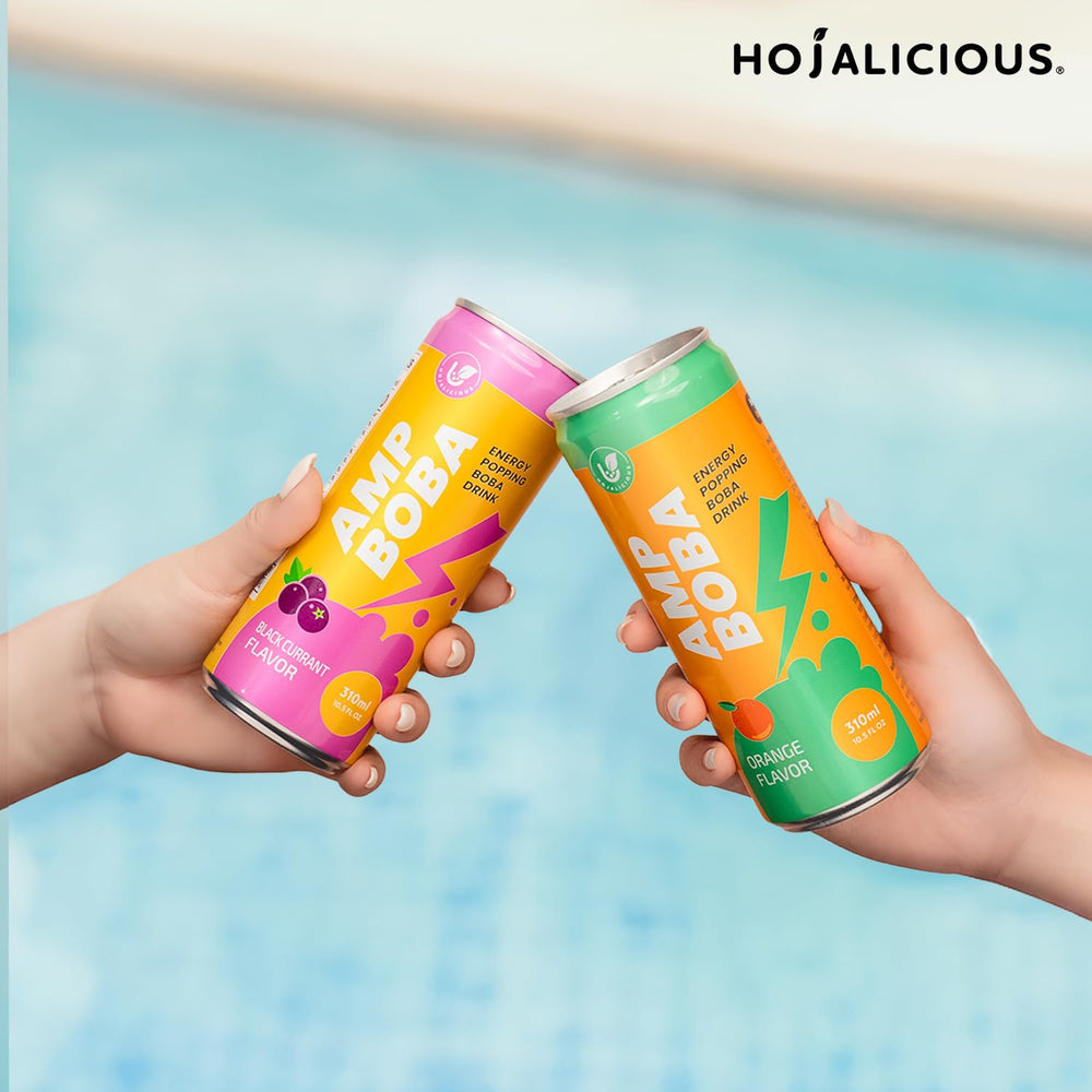 Hojalicious AMPBOBA blackcurrant flavor splash in a glass
