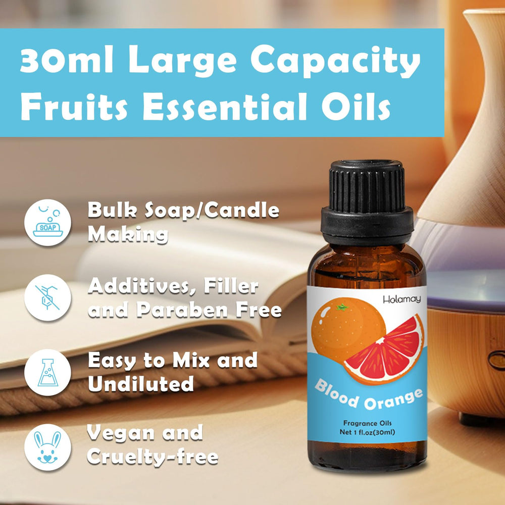 Holamay mango essential oil for diffusers delivers bright tropical notes.