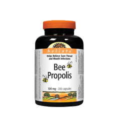 Holista Bee Propolis 500mg bottle on shelf, suggesting daily immune support.