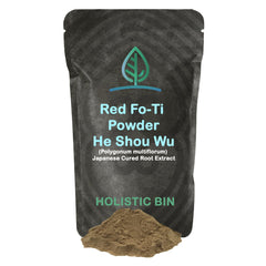 Holistic Bin He Shou Wu powder bottle promotes vitality when added to daily routines.