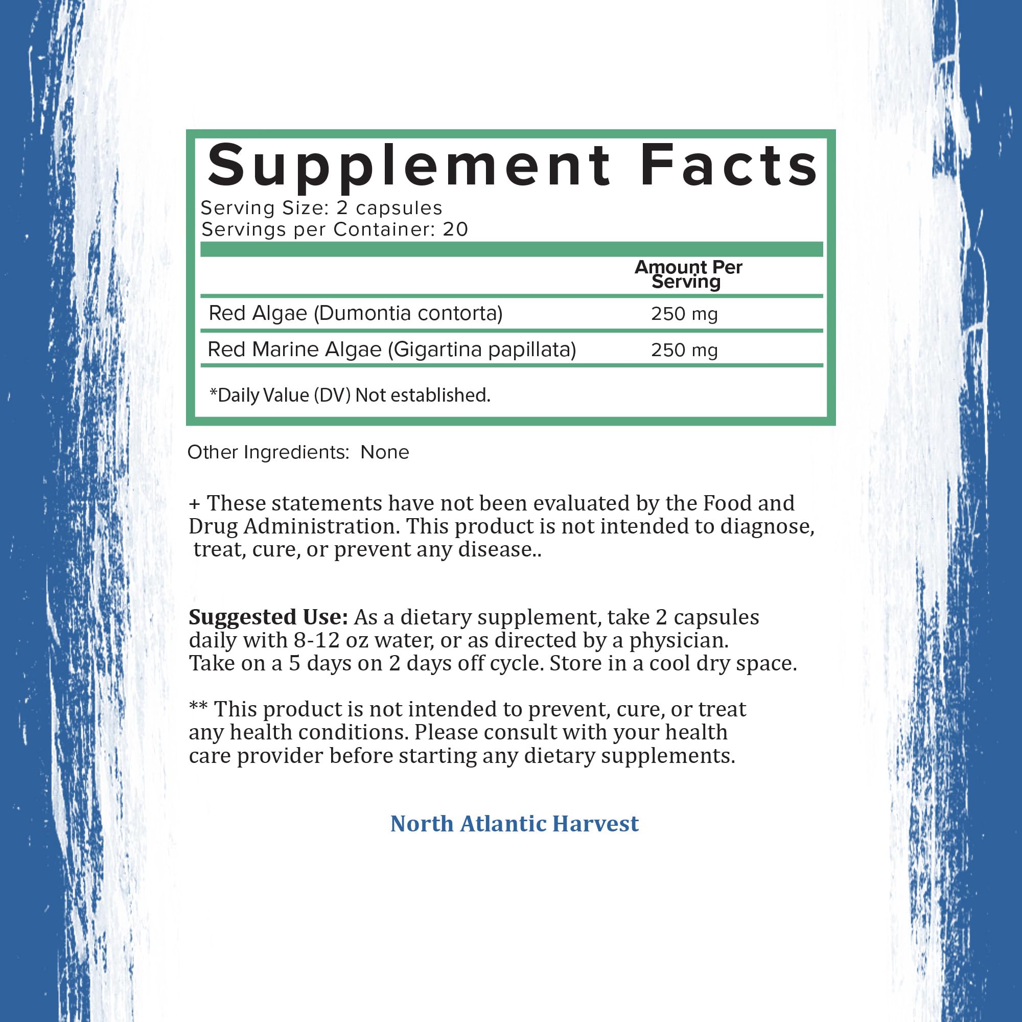 Holistic Bin red algae blend bottle supports immune and gut health
