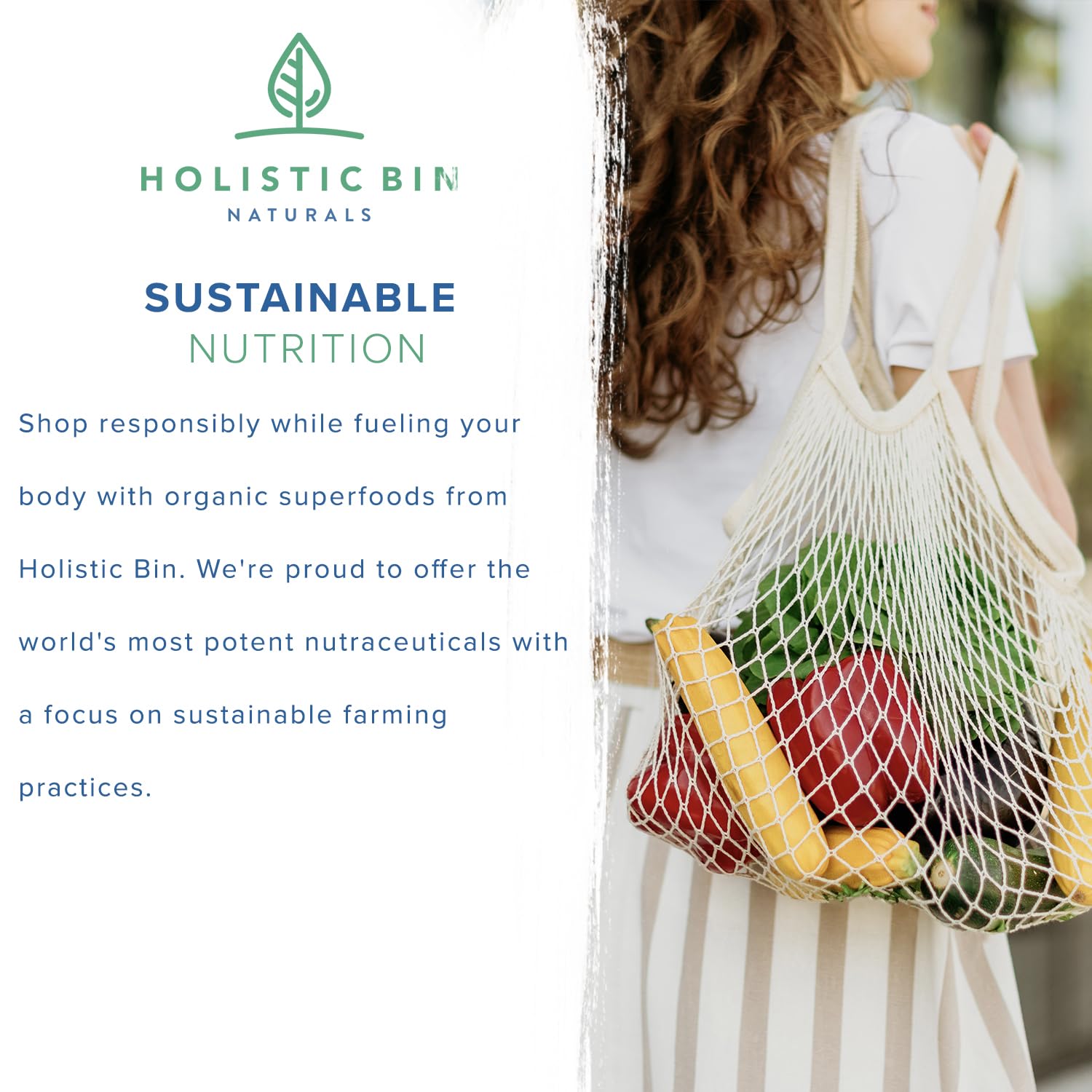 Holistic Bin ingredients panel showing sea moss and sea cucumber