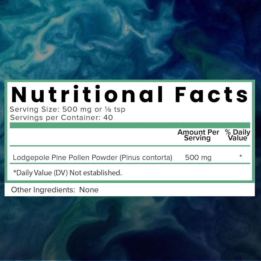 Holistic Bin bulk pine pollen powder pack emphasizes sustainably sourced Canadian pine