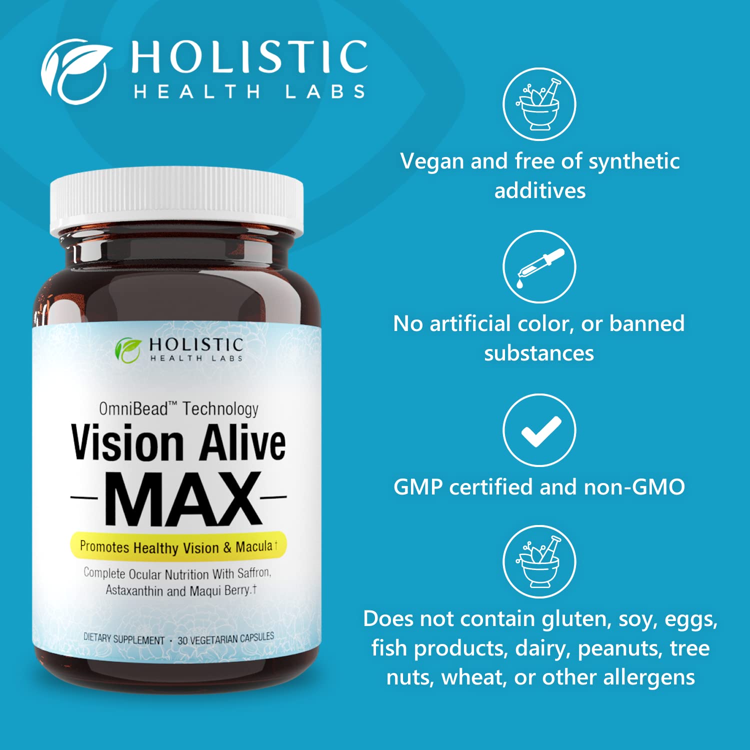 Vision Alive Max berry blend with bilberry and blueberry for color and focus