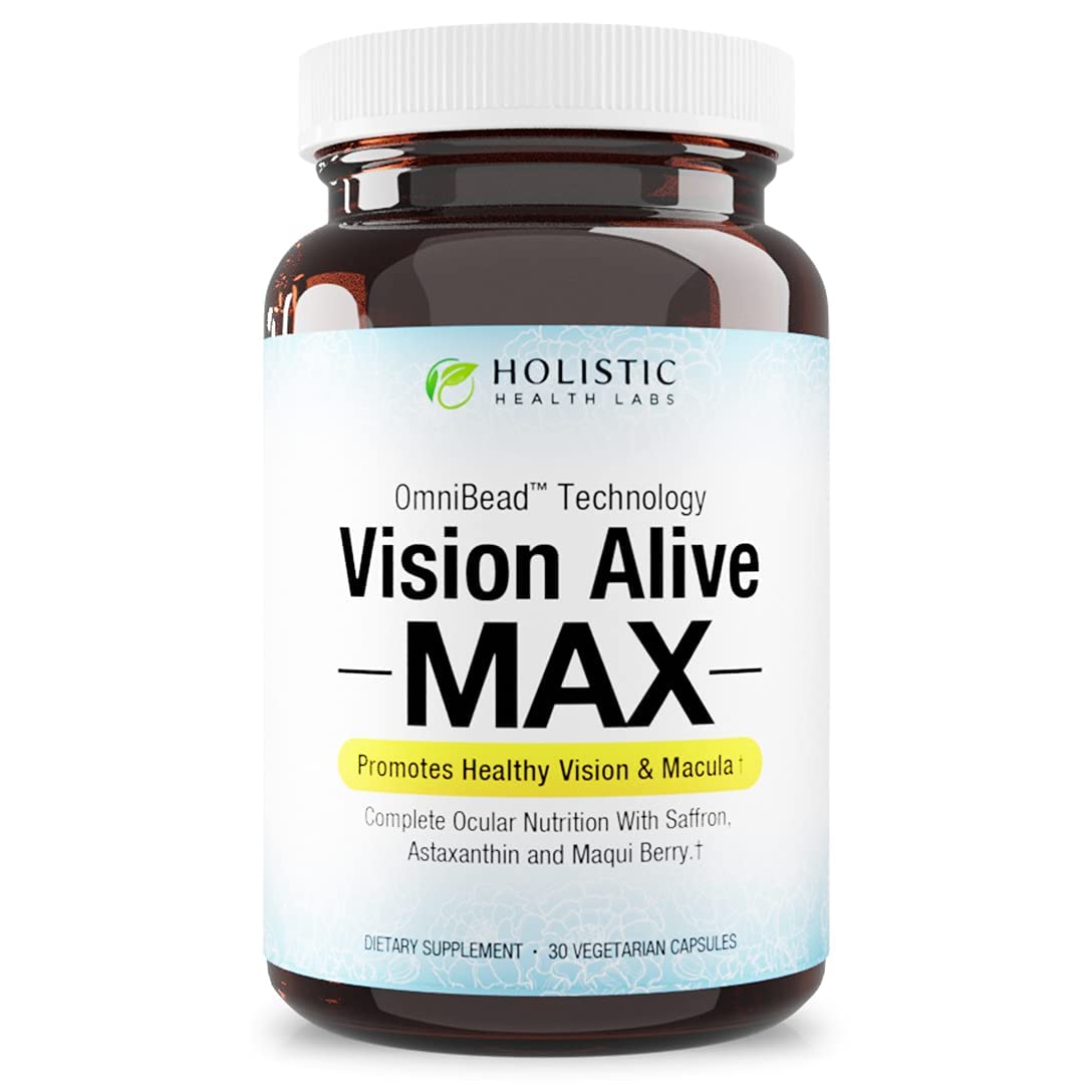 Holistic Health Labs Vision Alive Max bottle front supports eye comfort