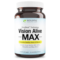 Holistic Health Labs Vision Alive Max bottle front supports eye comfort
