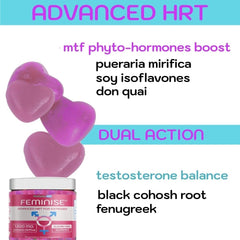 Holistic MD HRT estrogen gummies close up showing sugar free texture and form