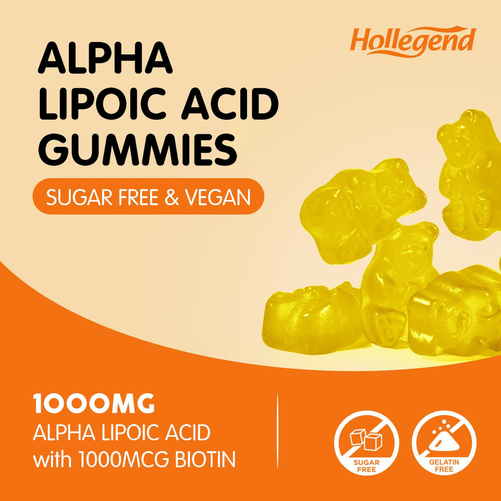 Gummy label highlights vegan and sugar-free ingredients for mindful snacking.