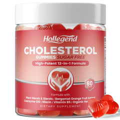 HOLLEGEND Cholesterol Gummies bottle shown for convenient daily use.