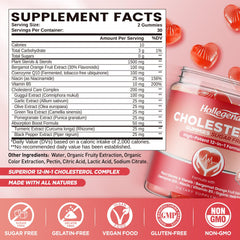 HOLLEGEND Cholesterol Gummies close-up highlights mixed berry flavor.