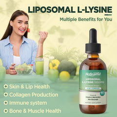 HOLLEGEND lysine drops dispensed into a glass for easy beverage mixing