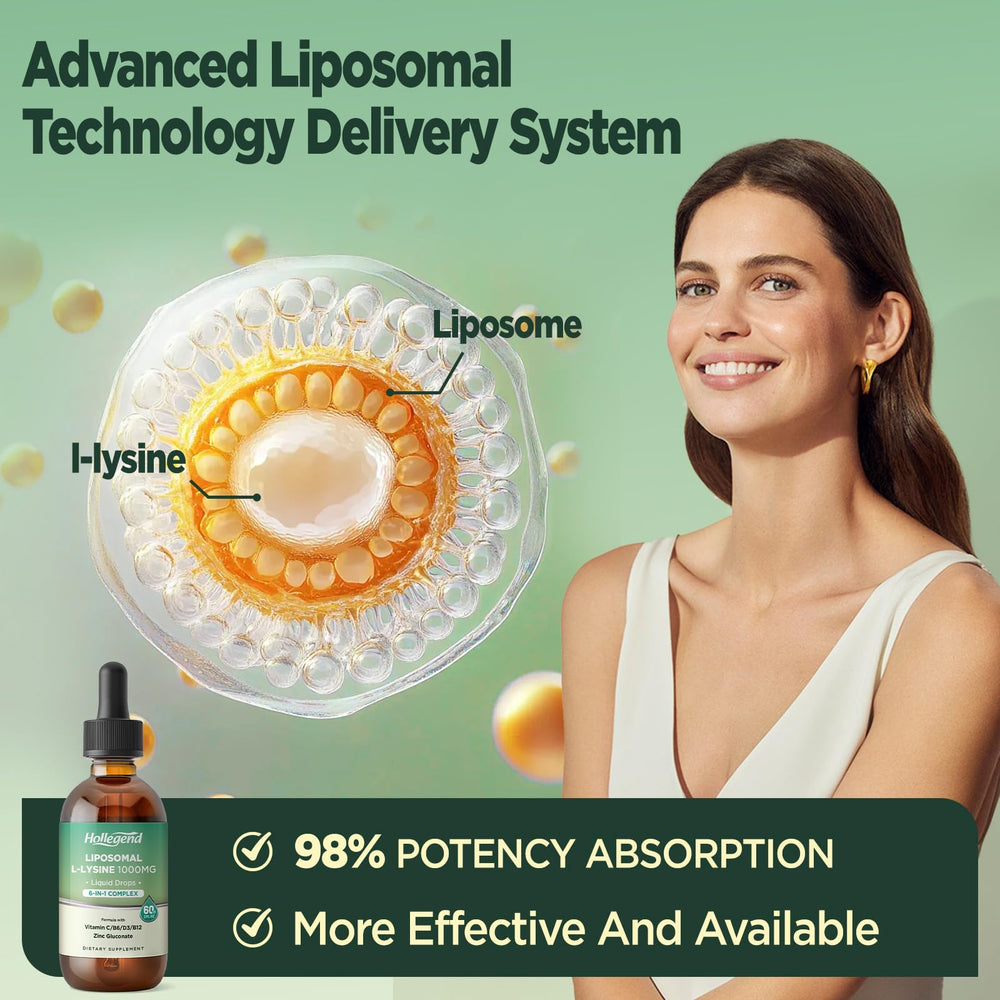 HOLLEGEND lemon-flavored lysine drops splash highlighting refreshing taste