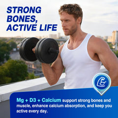 HOLLEGEND capsules with calcium and vitamin D3, promoting strong bones and overall health.