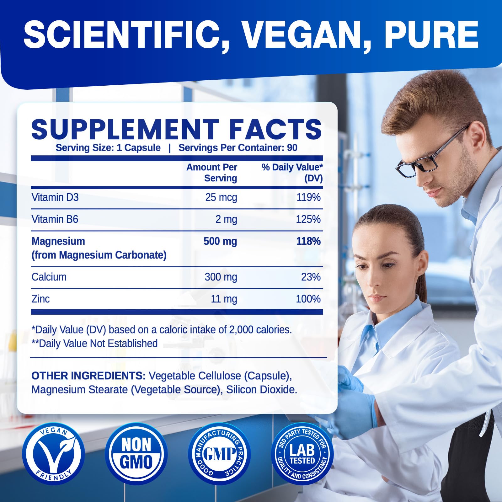 HOLLEGEND magnesium carbonate capsules close-up, highlighting smooth texture for gentle digestion support.