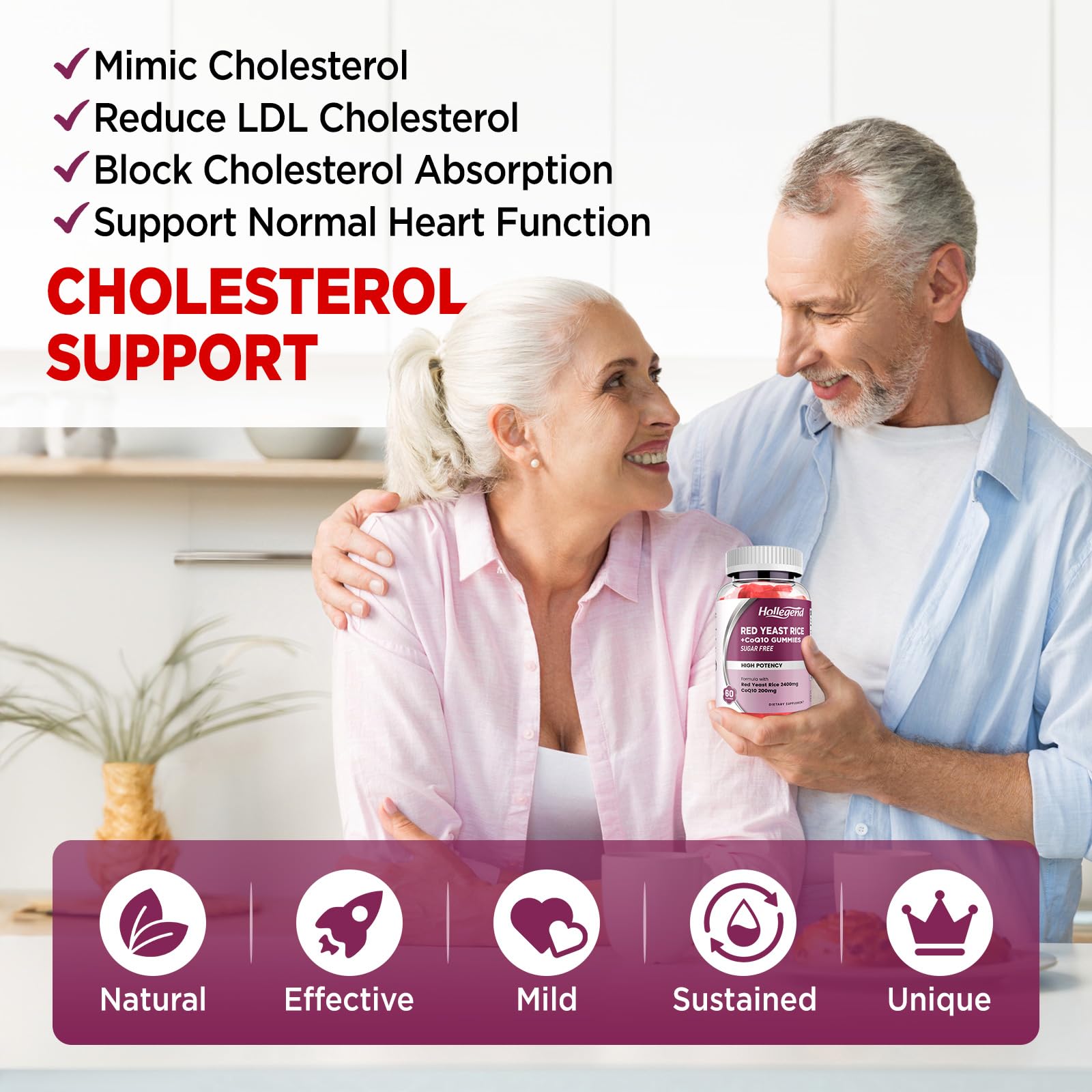 HOLLEGEND two gummies per serving show convenient daily dosage