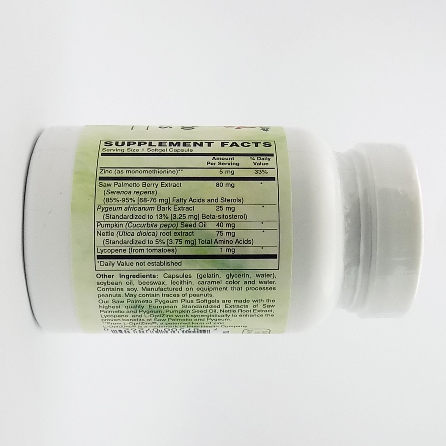 Holly Hill Saw Palmetto Pygeum Plus capsules highlighting convenient daily supplement.