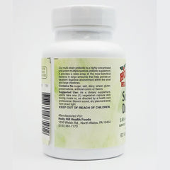 Holly Hill Health Foods Suprema Dophilus ingredients panel emphasizes prebiotic fortification.