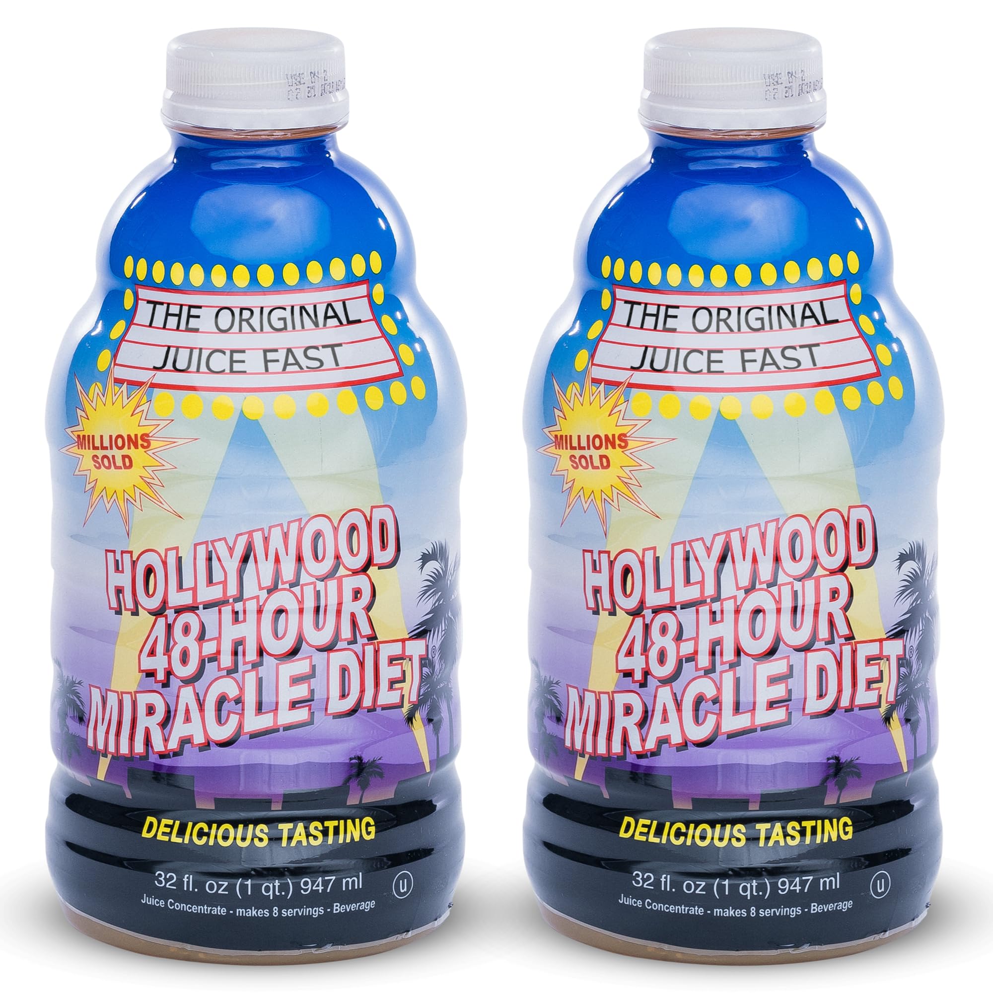 Hollywood Diet 48-Hour Cleanse bottle ready for a two-day detox routine.
