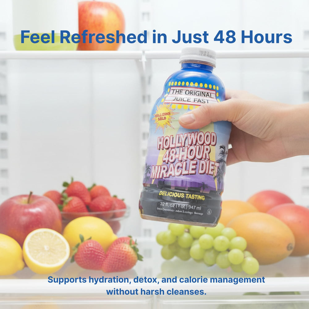 Glass of Hollywood Diet detox juice showing portion for a hydration-focused plan.