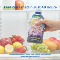 Glass of Hollywood Diet detox juice showing portion for a hydration-focused plan.