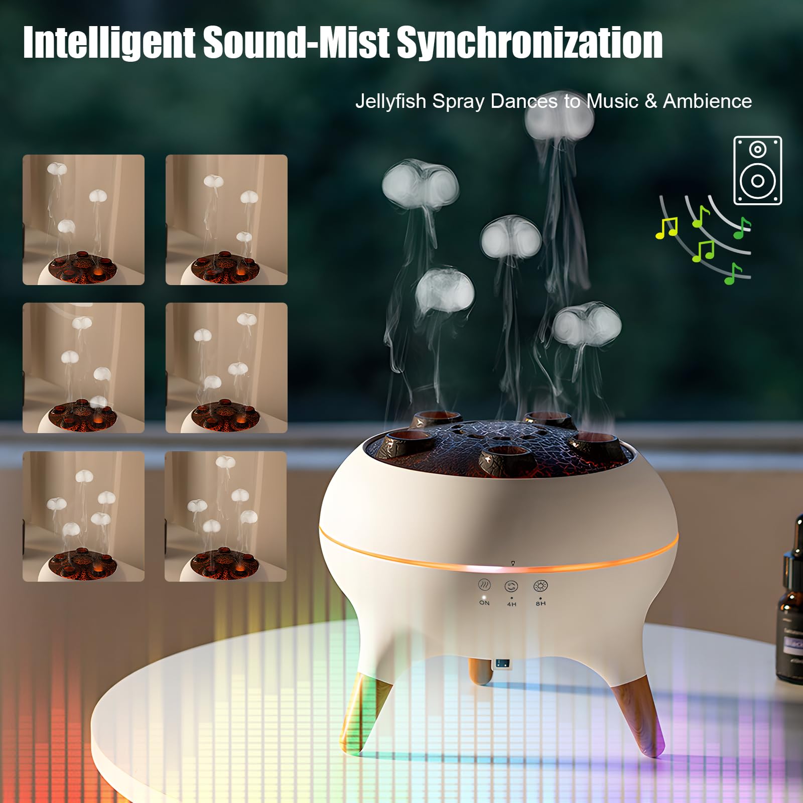 Holwim Diffuser remote control enables easy mode and color changes.
