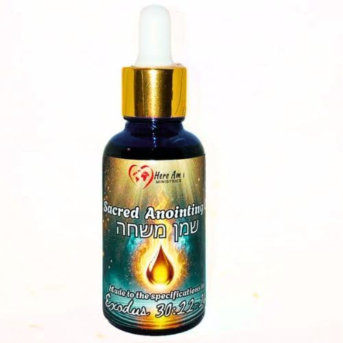 Holy Anointing Oil bottle front view for sacred ceremonies