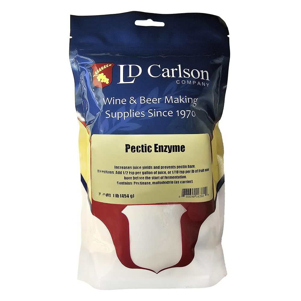 Pectin breakdown action of Home Brew Ohio Pectic Enzyme during fruit crushing