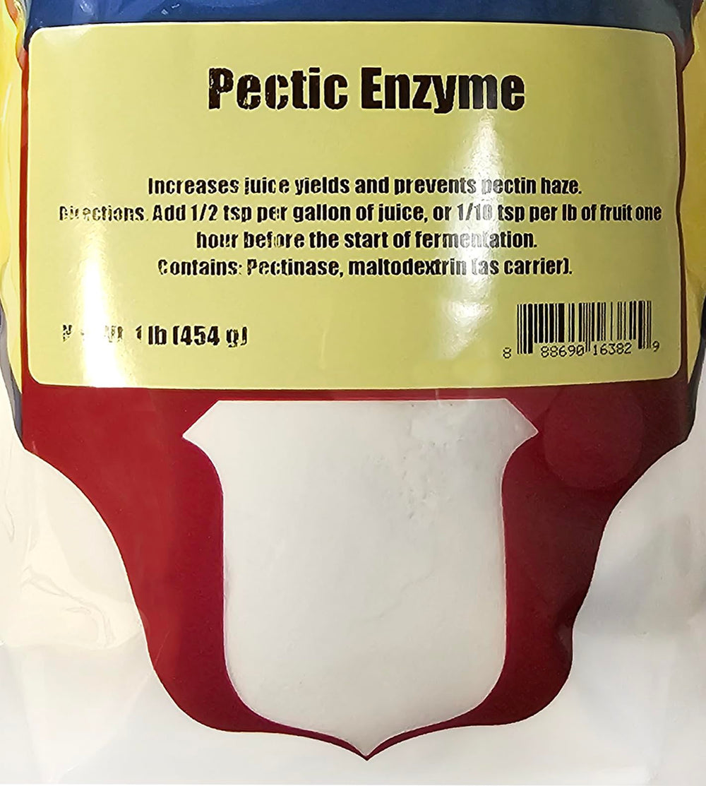 Scoop of Home Brew Ohio Pectic Enzyme powder ready for adding to must
