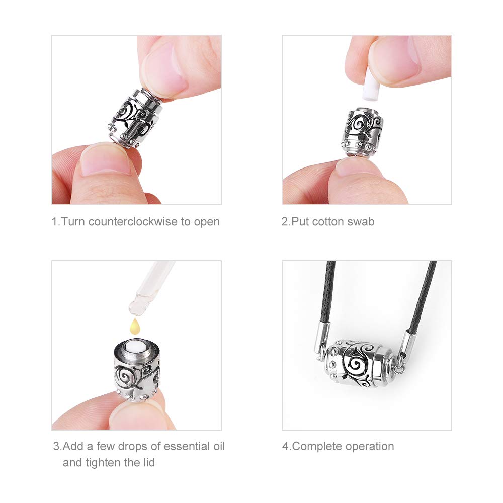 Home-Cloud diffuser necklace can be worn as a necklace or wrapped for wrist use.