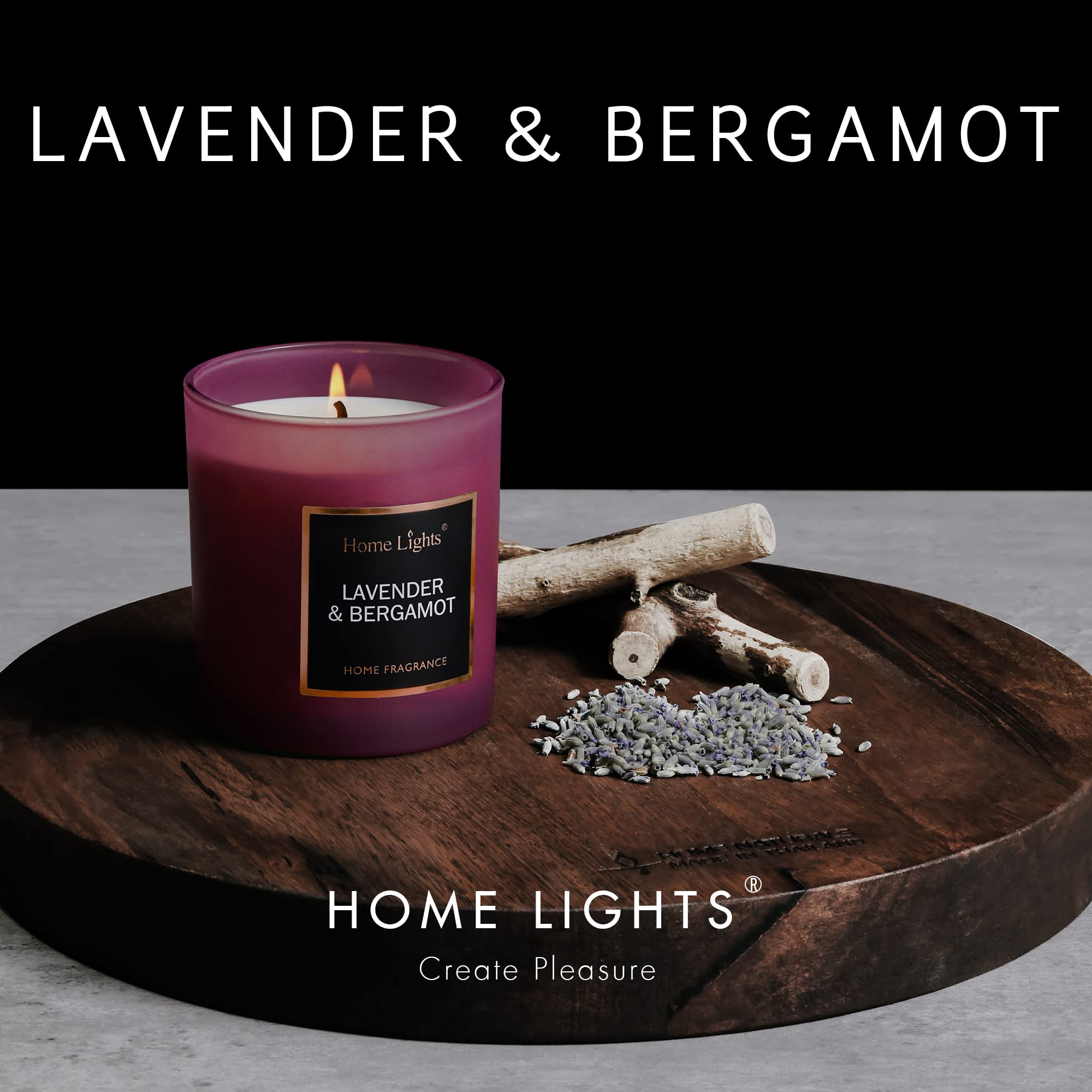 Home Lights candle with rose-gold lid for gift-ready ambiance.