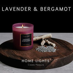 Home Lights candle with rose-gold lid for gift-ready ambiance.