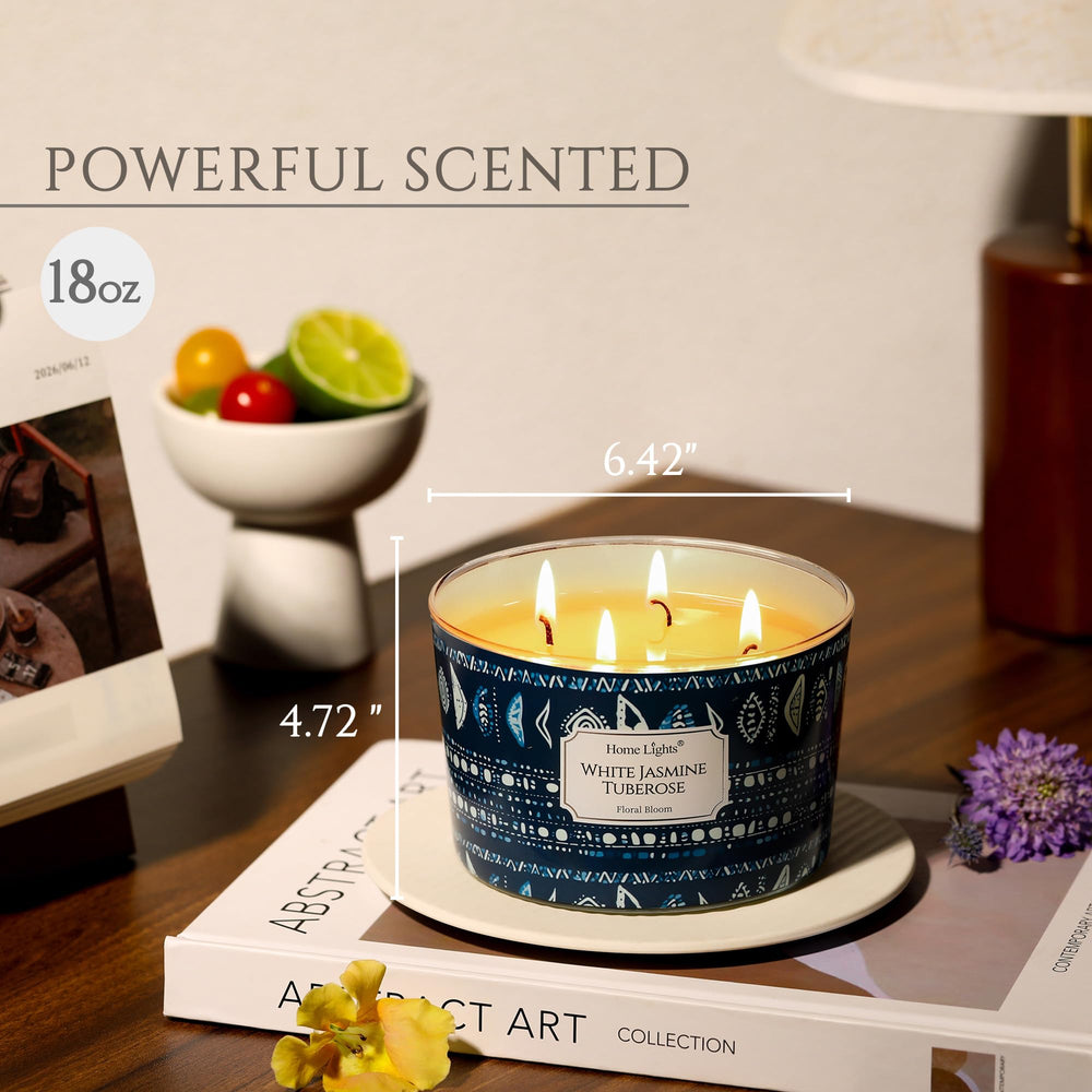 Home Lights long lasting fragrance with soy wax boosts relaxation in any room.