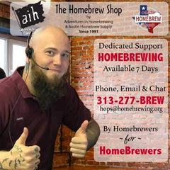 The Homebrew Shop pectic enzyme powder bottle preserves clarity and maximizes juice yield.