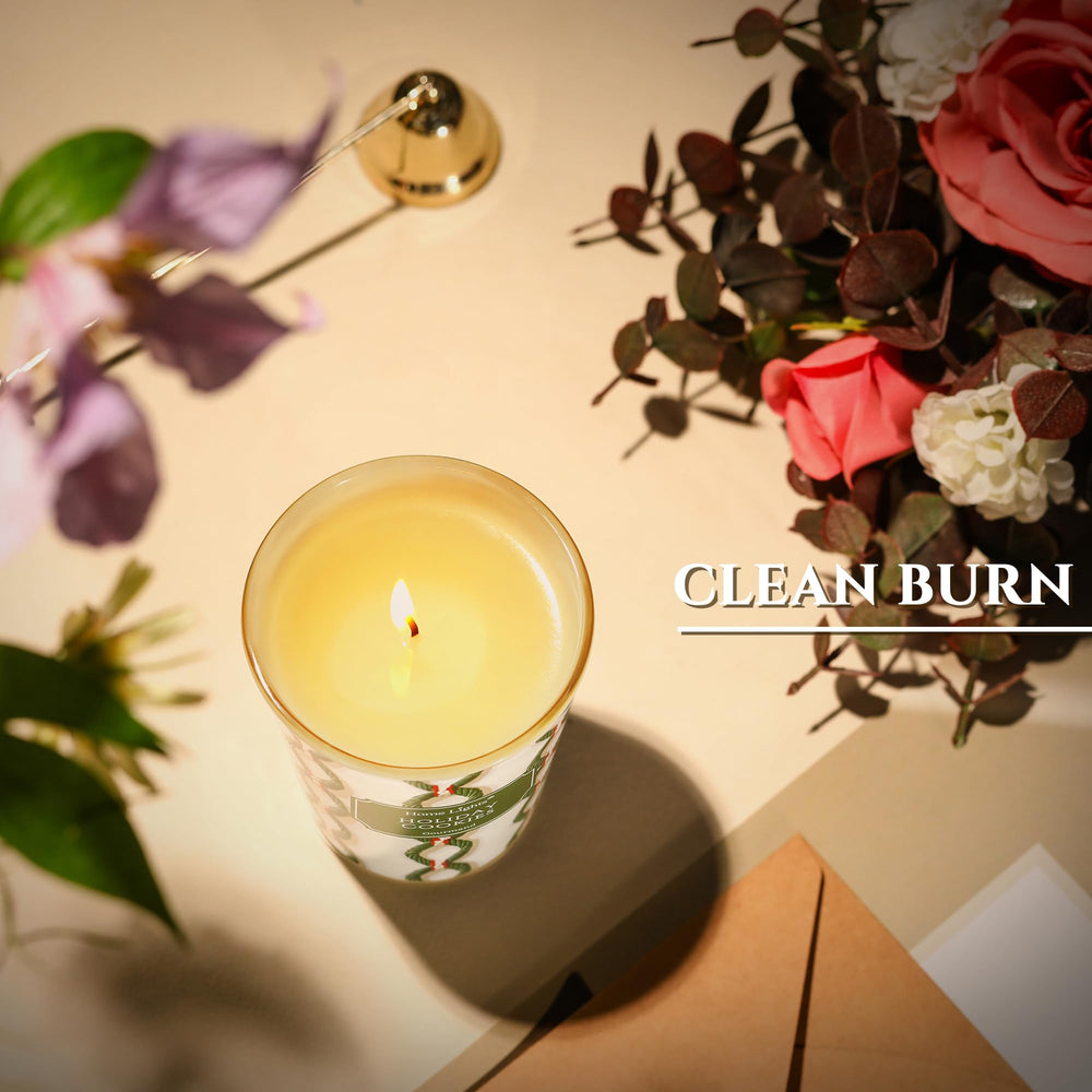 Home Lights candle lit in a living room setting benefit: cozy atmosphere creation