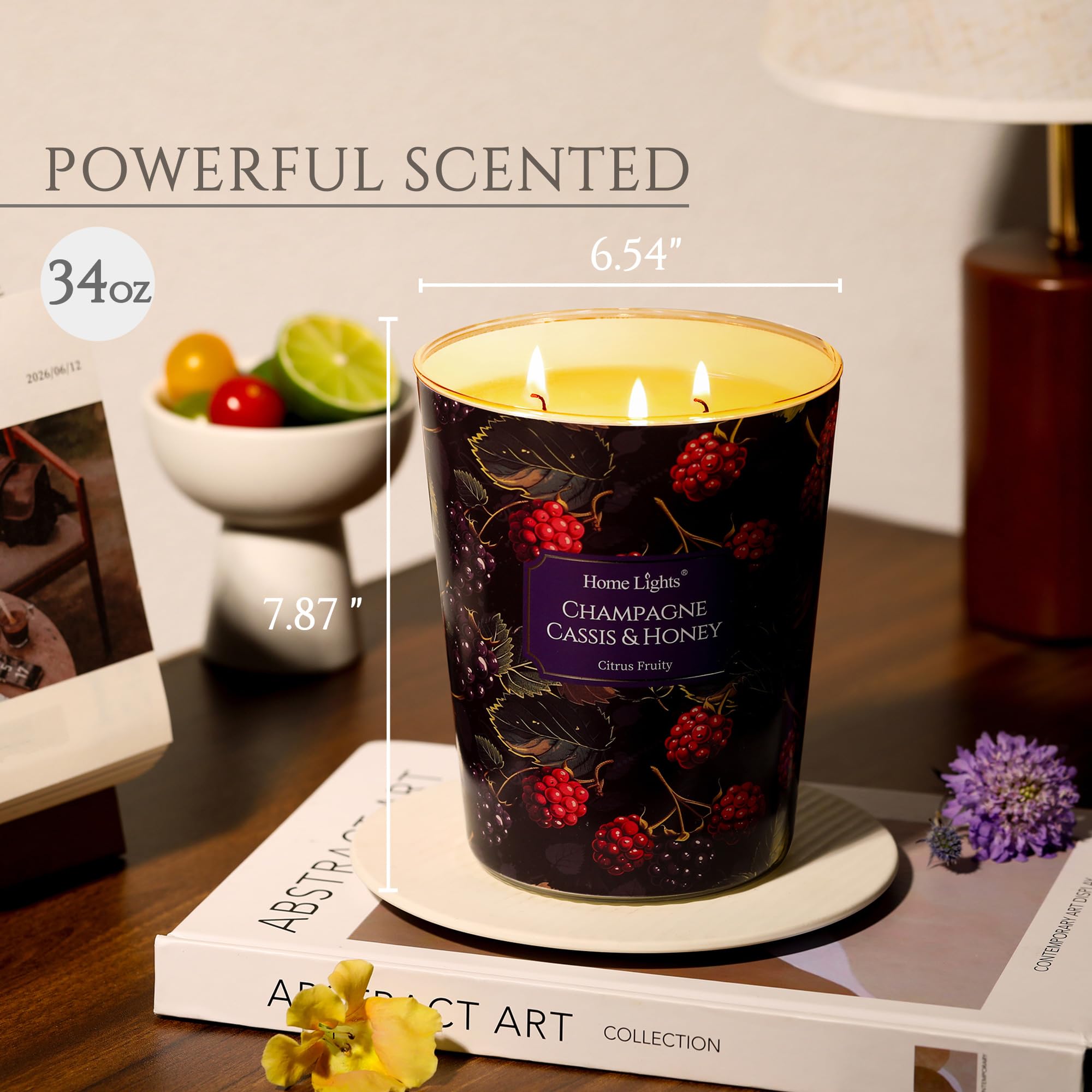 HomeLights soy wax closeup showing clean-burning formula for healthier home