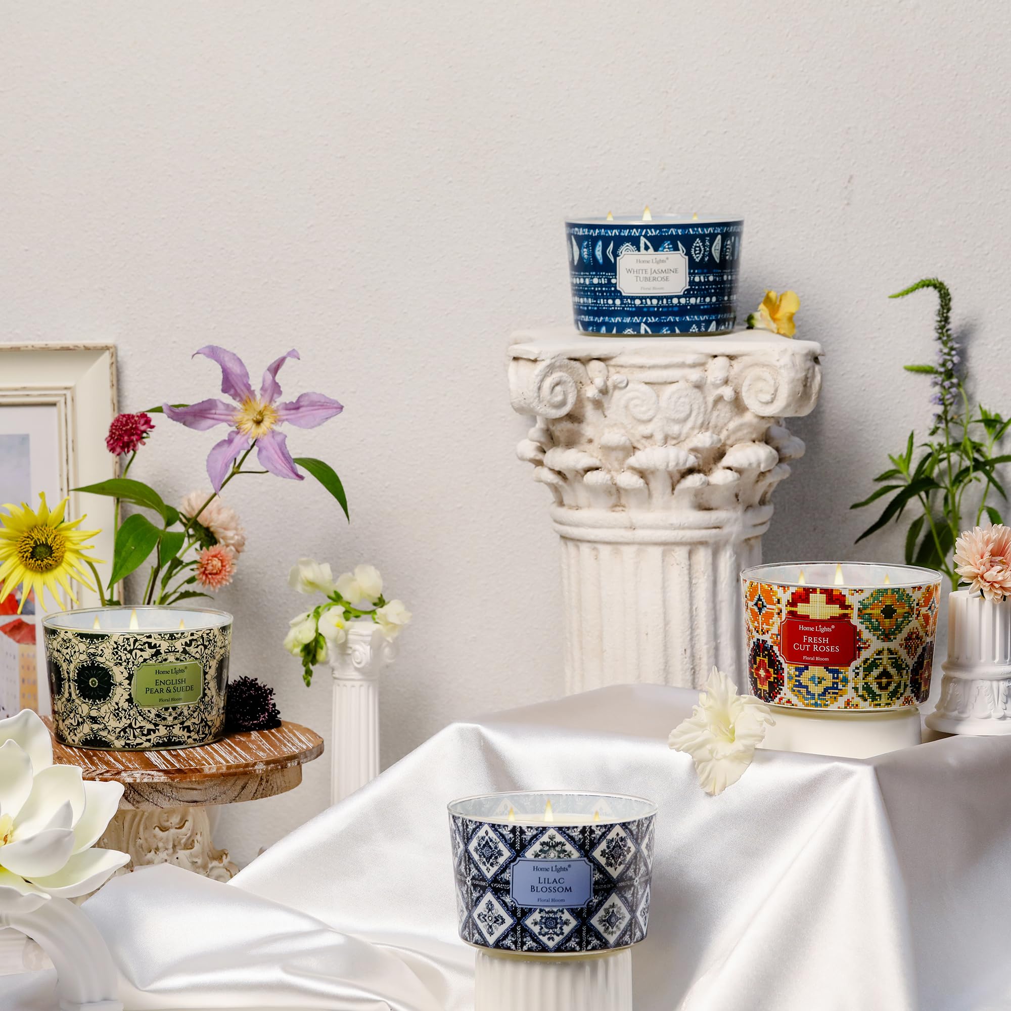Home Lights 4-wick candle enhances spa nights or intimate gatherings.